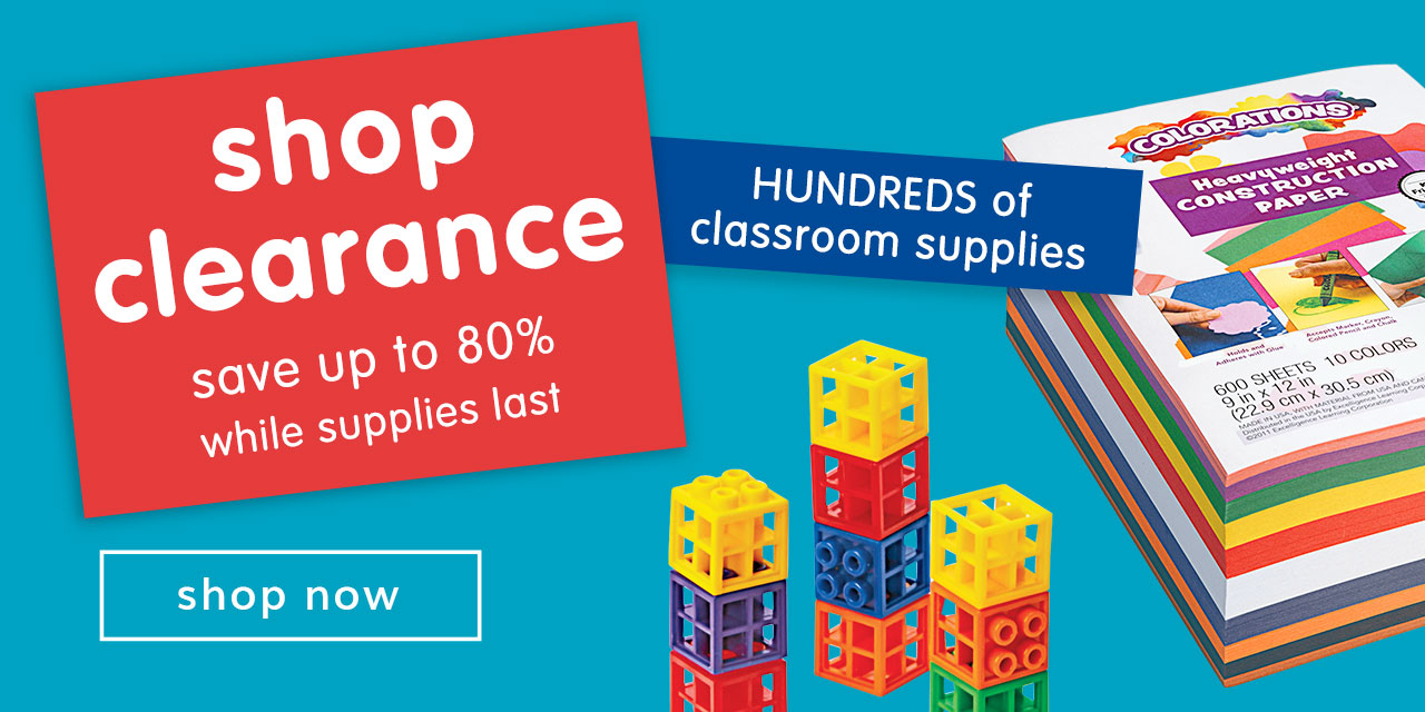 Shop Clearance! Save up to 80% on teacher favorites. Shop Clearance! Save up to 80% on teacher favorites.