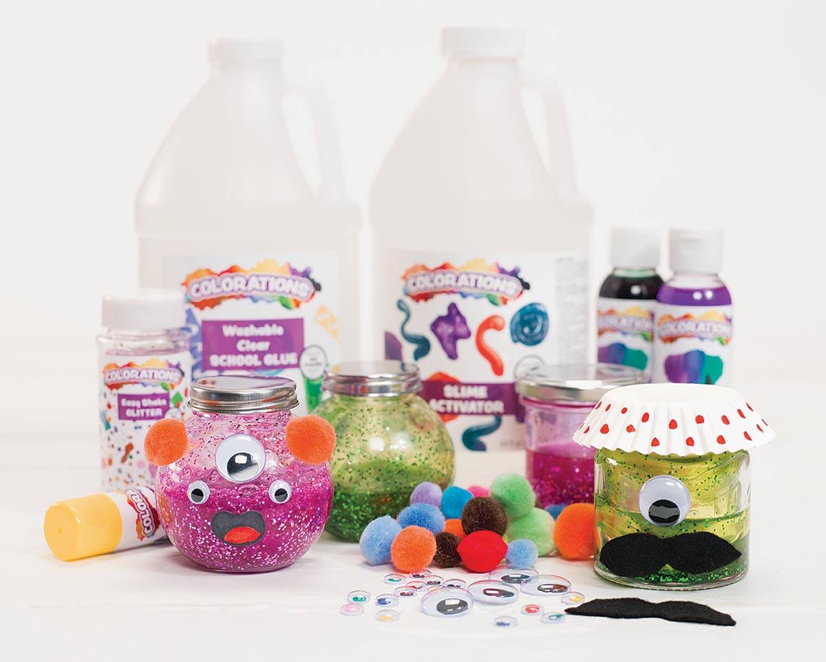 Slime Monster Jars Creative Craft Activity for Halloween