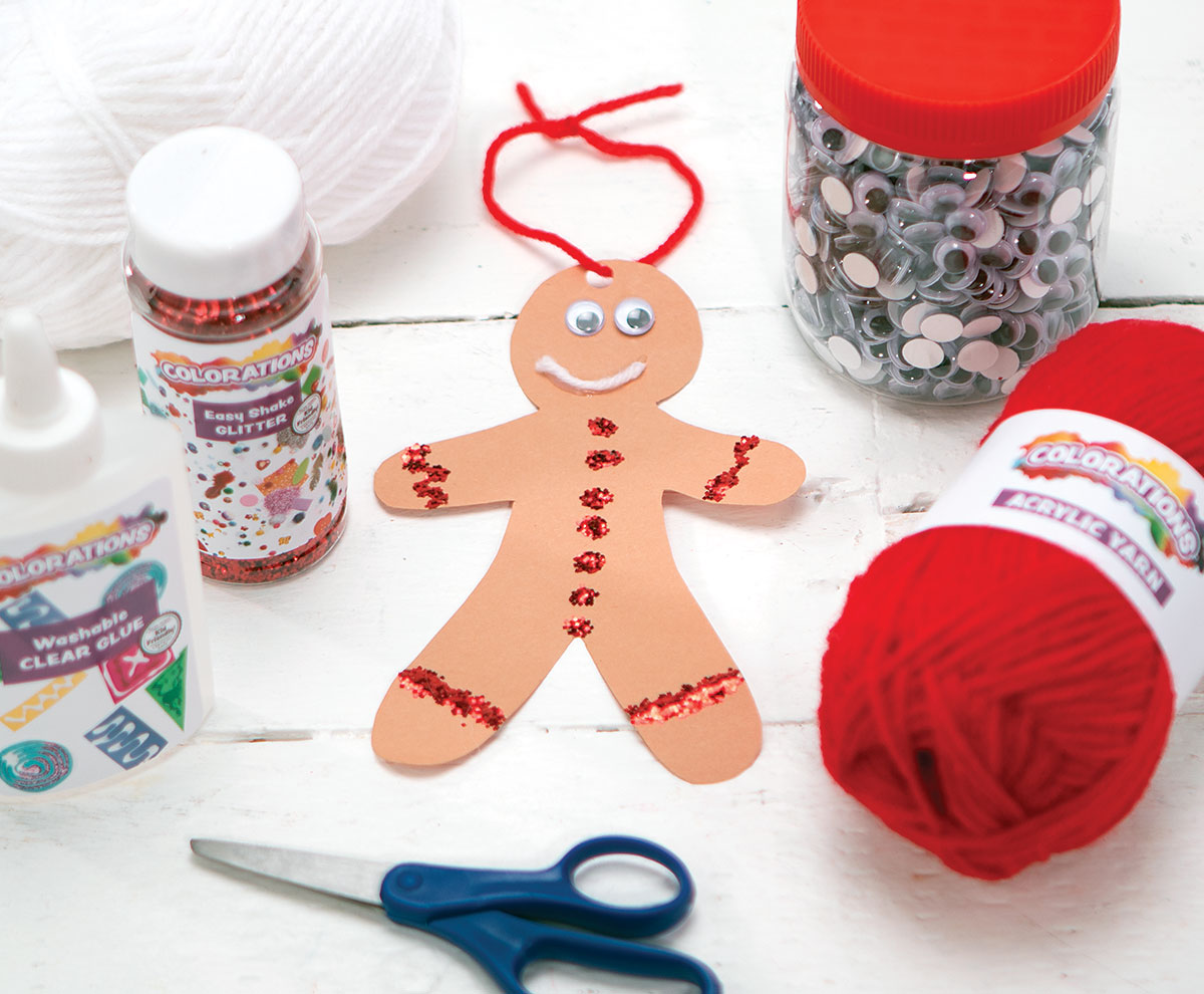 Gingerbread Person Ornament Creative Craft Activity for the Holidays